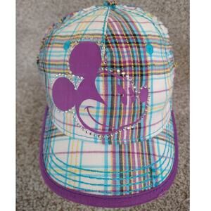 Disney Parks Mickey Mouse Rhinestone Baseball Cap Adjustable Hat